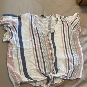 Striped Button-up Top
